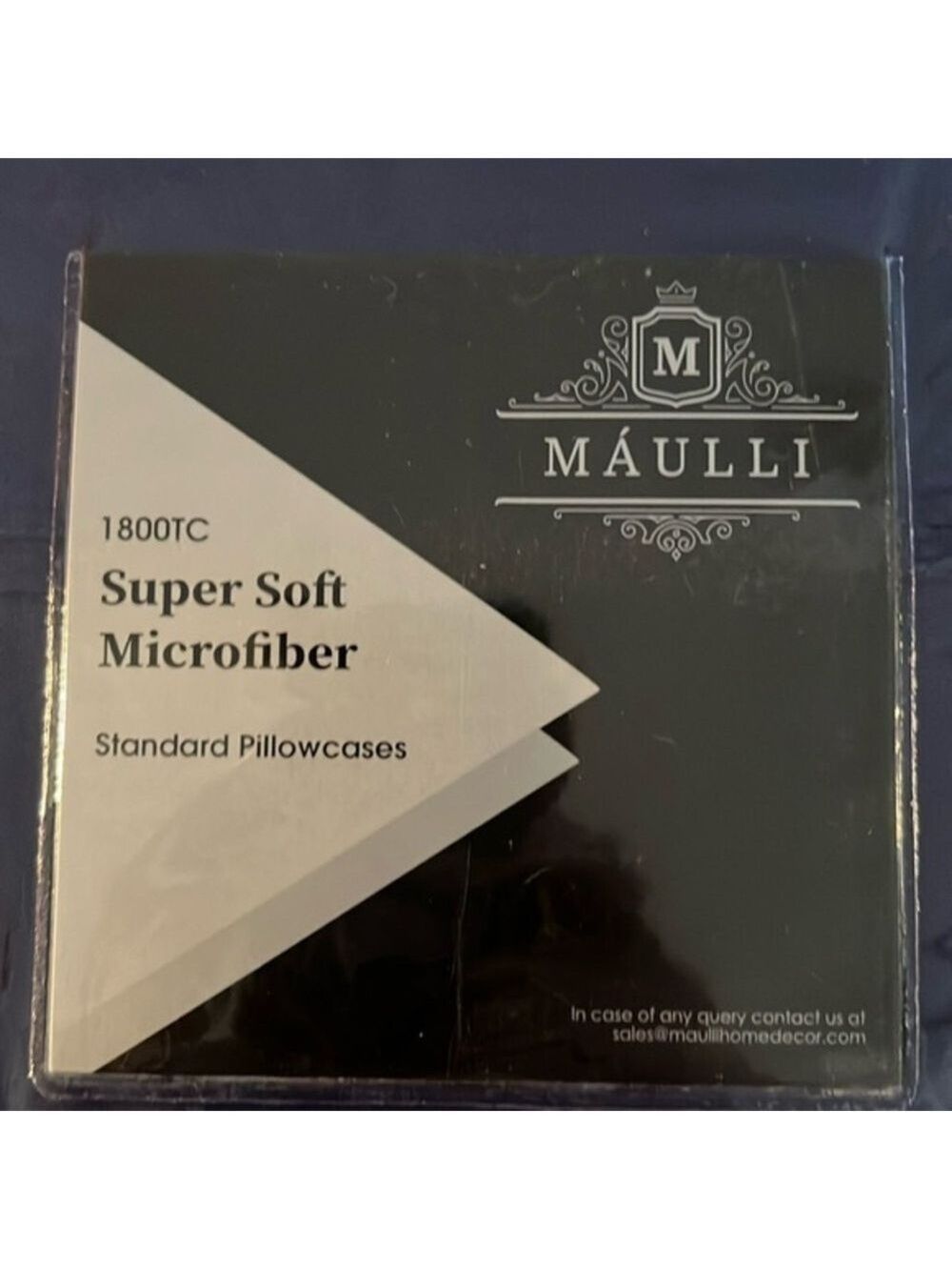 Maulli Super Soft Microfiber Standard Pillowcases, 2 Dark Blue 21” X 30” NWT